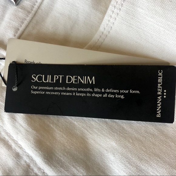 NWT Banana Republic Sculpt Skinny White Jeans - Picture 4 of 5